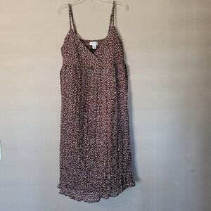 Motherhood Maternity Dress - Size M - Brown/White Polka Dots - Spaghetti Strap